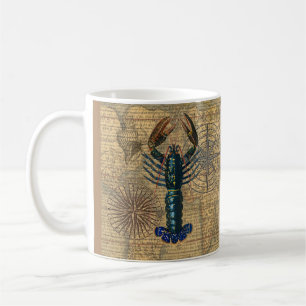 Caneca De Café Lagostim Marisco Marisco Maine Oceano Clássico
