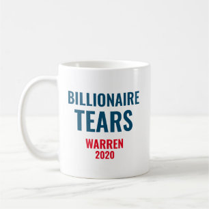 Caneca De Café Lágrimas Bilionárias Elizabeth Warren 2020