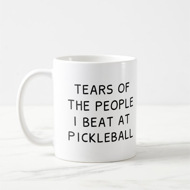 Caneca De Café Lágrimas Das Pessoas Que Ganhei No Pickleball (Esquerda)
