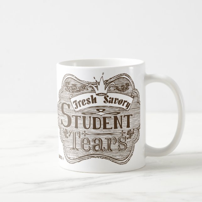 Caneca De Café Lágrimas de Alunos Salvos Desenhados Mão (Direita)