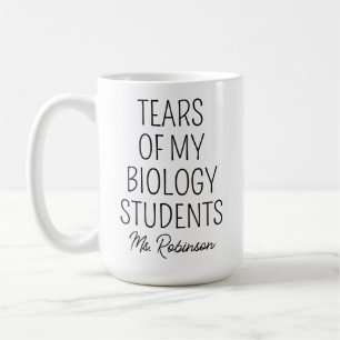 Caneca De Café Lágrimas de meus alunos de biologia, apreço do pro