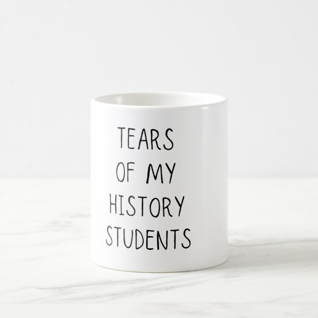 Caneca De Café Lágrimas de meus alunos de história (Centro)