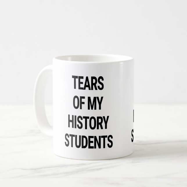 Caneca De Café Lágrimas de meus alunos de história (Frente Esquerda)