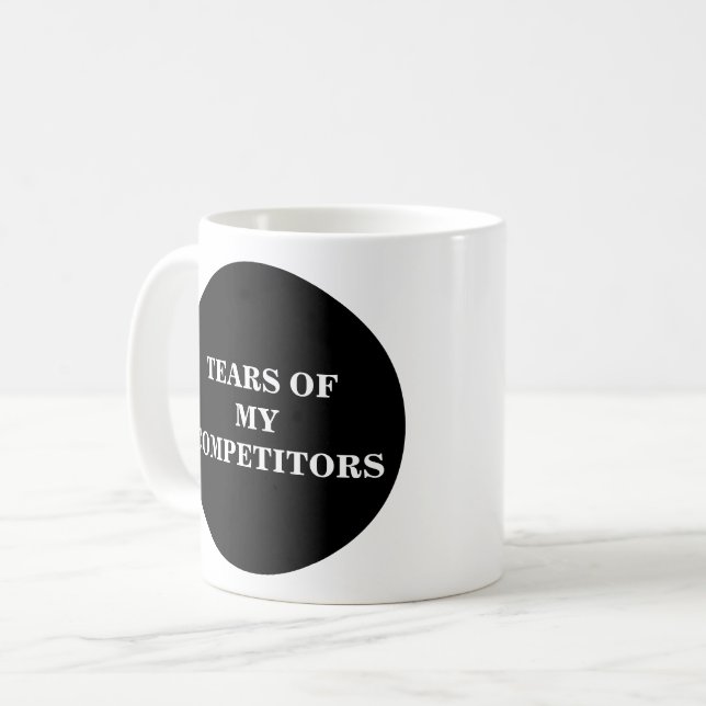 Caneca De Café Lágrimas de meus concorrentes (Frente Esquerda)