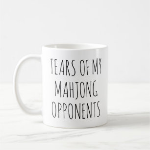 Caneca De Café Lágrimas de meus opositores de Mahjong são engraça