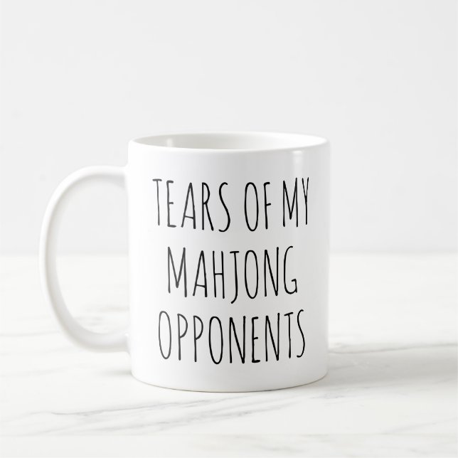 Caneca De Café Lágrimas de meus opositores de Mahjong são engraça (Esquerda)