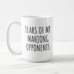 Caneca De Café Lágrimas de meus opositores de Mahjong são engraça