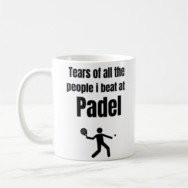 Caneca De Café Lágrimas de todas as pessoas que eu batia no Padel (Esquerda)