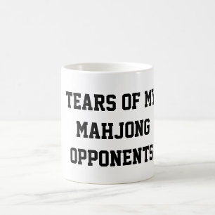 Caneca De Café Lágrimas dos Meus Adversários de Mahjong Engraçada