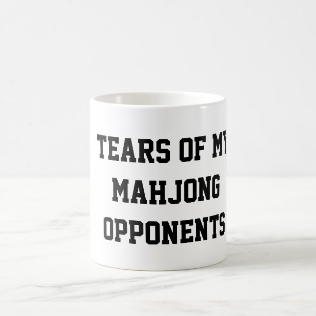 Caneca De Café Lágrimas dos Meus Adversários de Mahjong Engraçada (Centro)