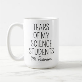 Caneca De Café Lágrimas dos Meus Alunos de Ciências, Agradeciment