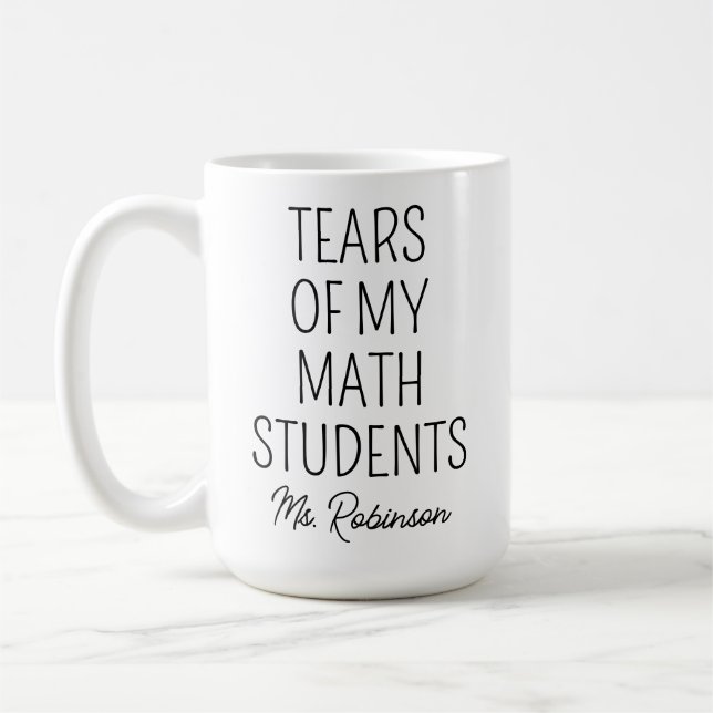 Caneca De Café Lágrimas dos Meus Alunos de Matemática, Agradecime (Esquerda)