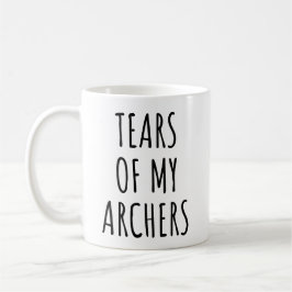 Caneca De Café Lágrimas dos Meus Arqueiros Humor Fantasia Jogos