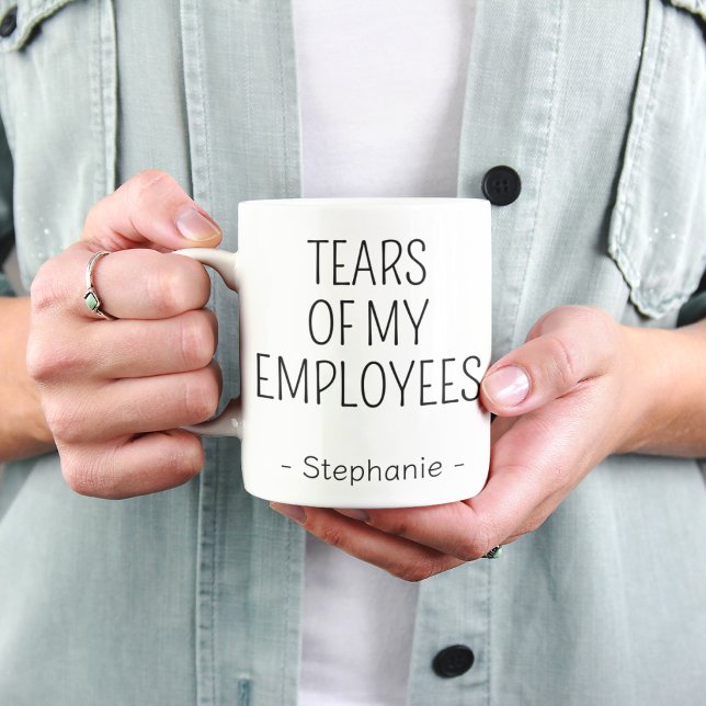 Caneca de café 'Lágrimas dos Meus Funcionários' pa (Criador carregado)