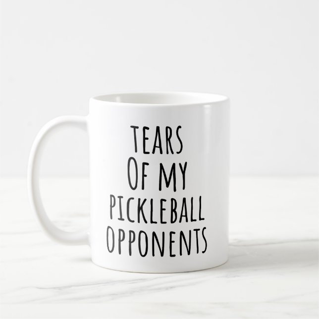 Caneca De Café Lágrimas Dos Meus Oponentes De Pickleball (Esquerda)