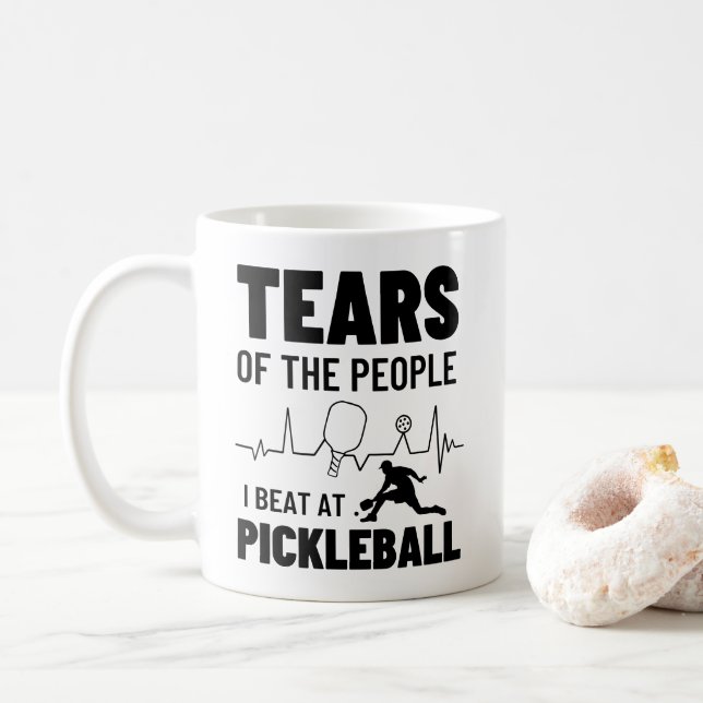 Caneca De Café Lágrimas Únicas Das Pessoas Que Eu Bato No Pickleb (Com Donut)
