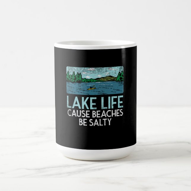 Caneca De Café Lake Life Salty Beaches (Centro)