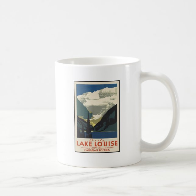 Caneca De Café Lake Louise bonito (Direita)