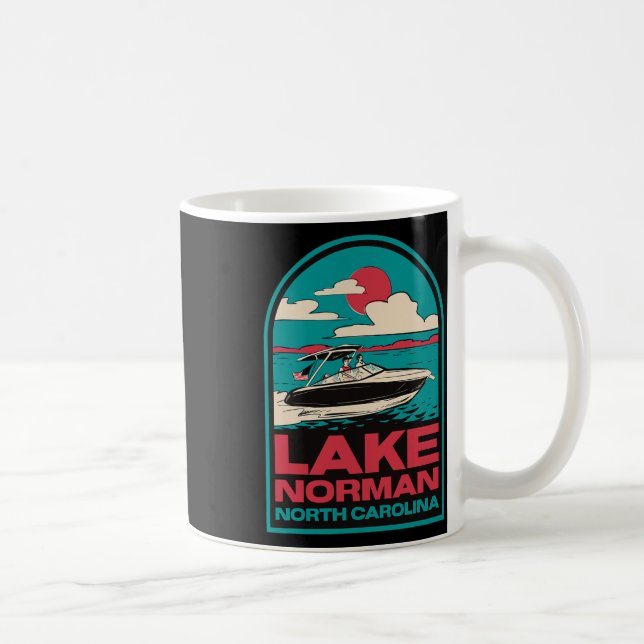 Caneca De Café Lake Norman Retro Boating Nc  (Direita)