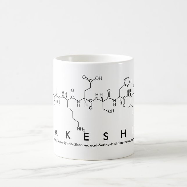 Caneca De Café Lakeshia peptide name mug (Centro)