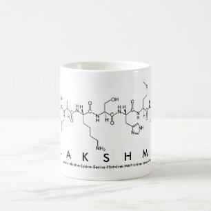 Caneca De Café Lakshmi peptide name mug