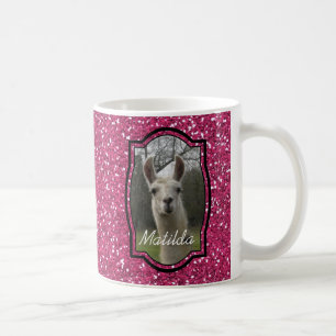 Caneca De Café Lama brilhante Sparkling de N no rosa quente