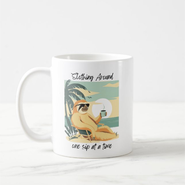 Caneca De Café Lama na praia do café Mug (Esquerda)