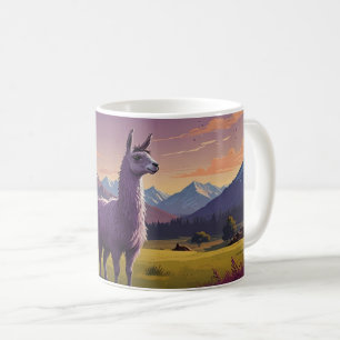 Caneca De Café lama roxa giro