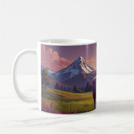 Caneca De Café lama roxa giro