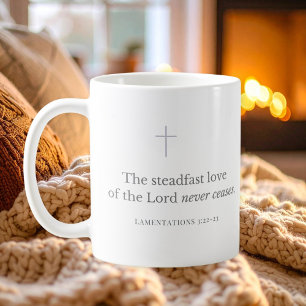 Caneca De Café Lamentações 3:22-23 Versículo Bíblico Cristão  