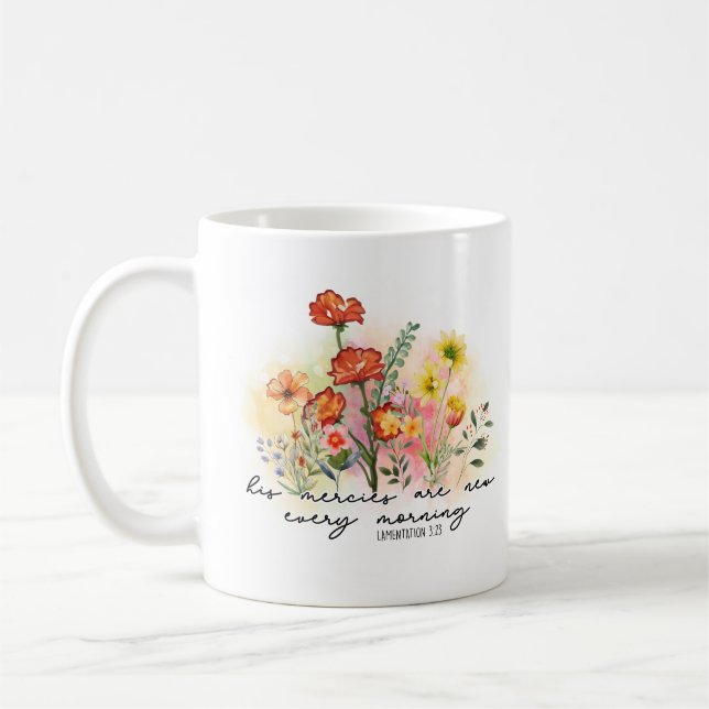 Caneca De Café Lamentações 3:23 Seus Compaixões Novamente Todas A (Esquerda)