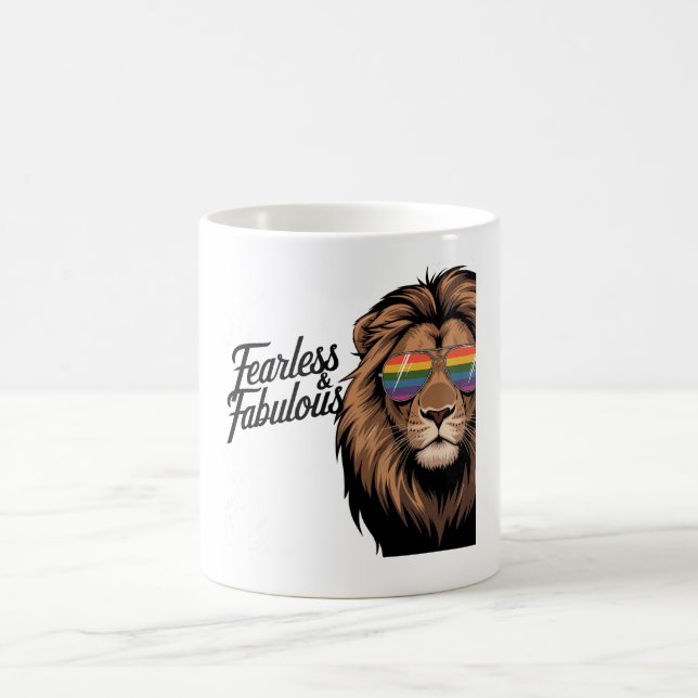 Caneca De Café Lâmina de leão sem rosto e orgulhoso (Centro)
