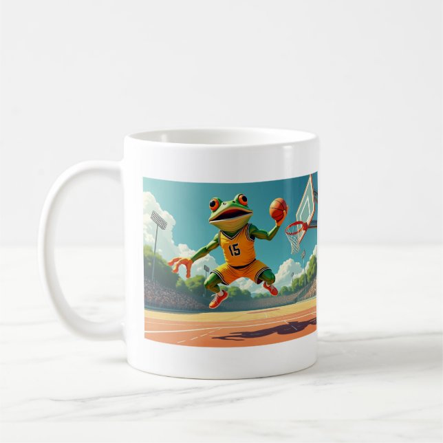 Caneca De Café Lâmina de Sapo de basquetebol de dois lados (Esquerda)