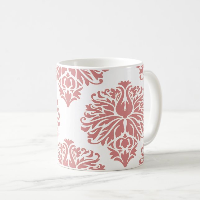 Caneca De Café Lâmina rosa escura (Frente Esquerda)