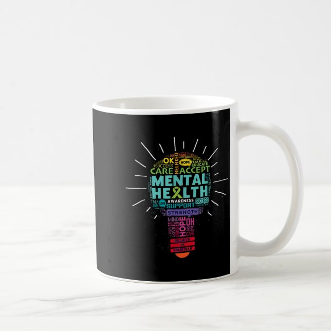 Caneca De Café Lâmpada Inspiradora de Conscientização da Saúde Me (Direita)