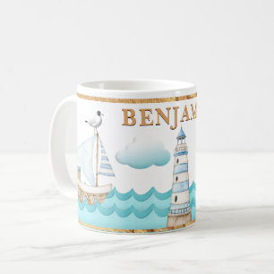 Caneca De Café Lâmpada Náutica De Cana-De-Ferro