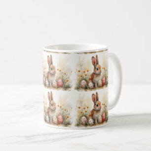 Caneca De Café Lâmpadas de Coelho Radiantes: Buquê Bunny