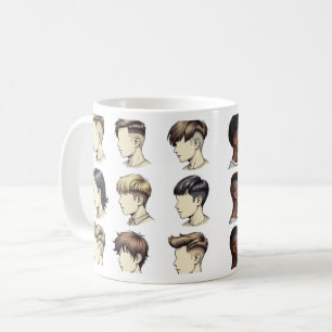 Caneca De Café Lâmpadas de Corte de Cabelo de Homens Negros - Est