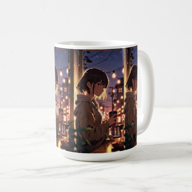 Caneca De Café Lâmpadas e Copas (Frente Esquerda)