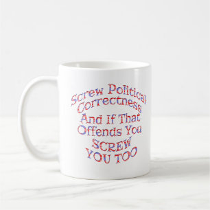 Caneca De Café Lâmpadas e Drinkware de Correção Anti-Política