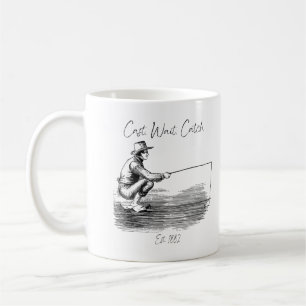 Caneca De Café Lançar. Esperar. Apanhar