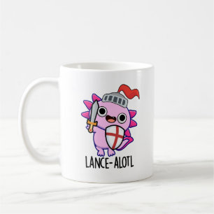 Caneca De Café Lance-a-lotl Funny Axolotl Knight Pun