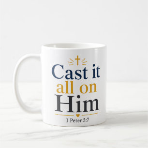 Caneca De Café Lance Tudo Nele Citação de Escritura Cristã