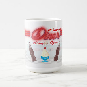 Caneca De Café Lanchonete Clássica Americana Vintage