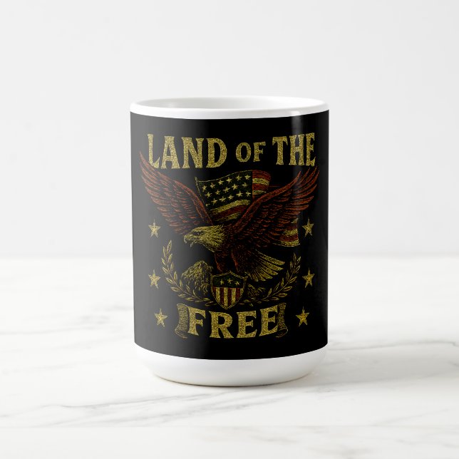 Caneca De Café Land of the Free – Classic American Liberty (Centro)