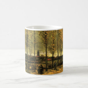 Caneca De Café Lane com Poplars por Vincent van Gogh