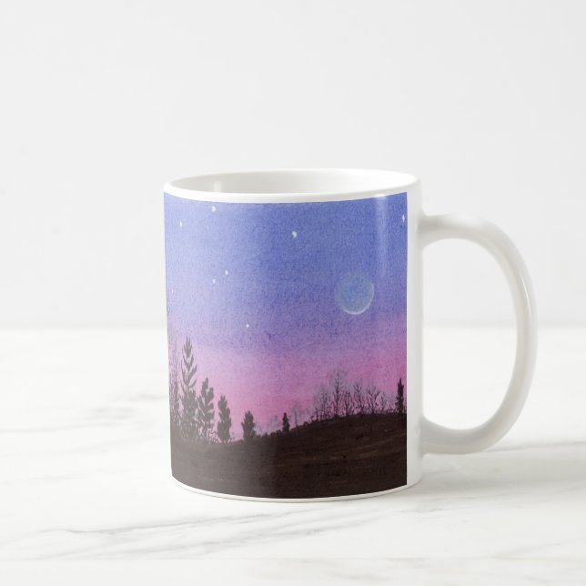 Caneca De Café Lansing Lua e Estrelas (Direita)