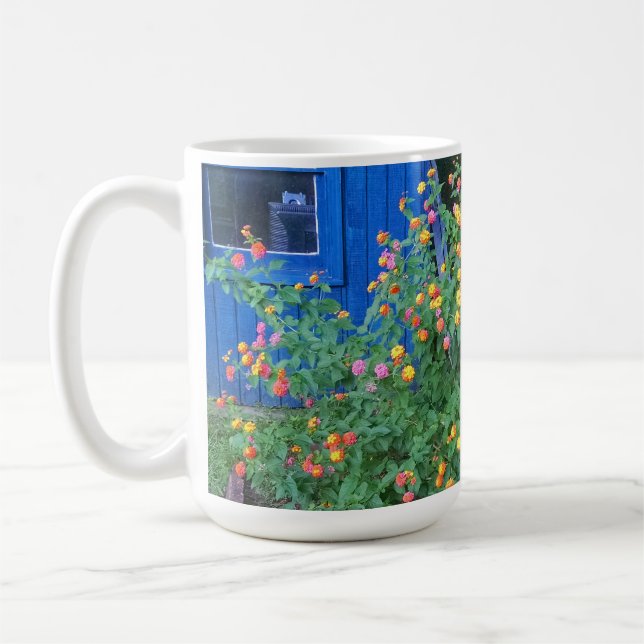 Caneca De Café Lantana floresce (Esquerda)
