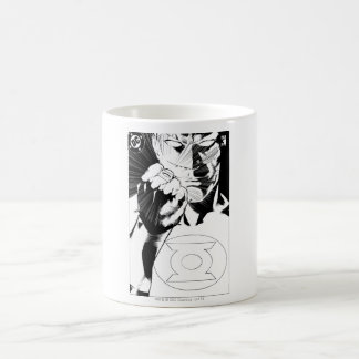 Caneca De Café Lantera Verde fecha cobrir, Preto e Branco