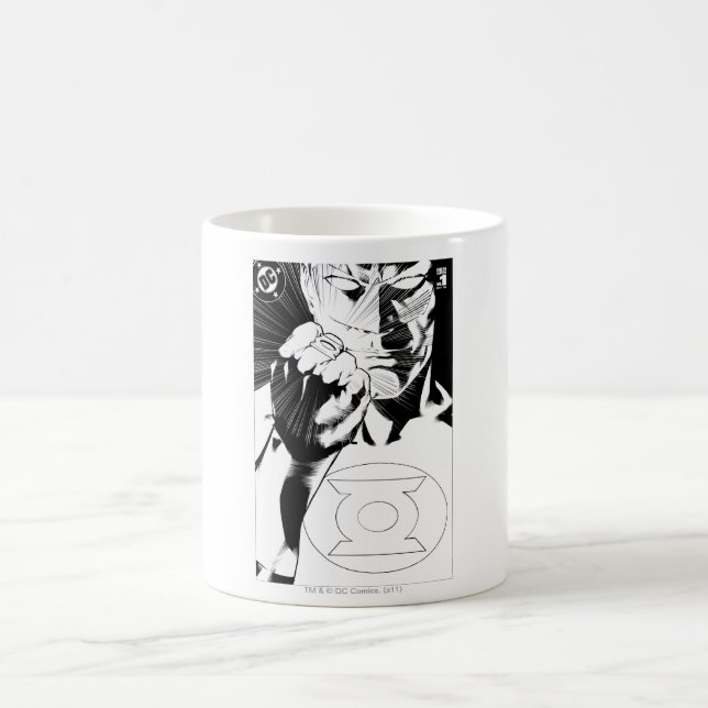 Caneca De Café Lantera Verde fecha cobrir, Preto e Branco (Centro)